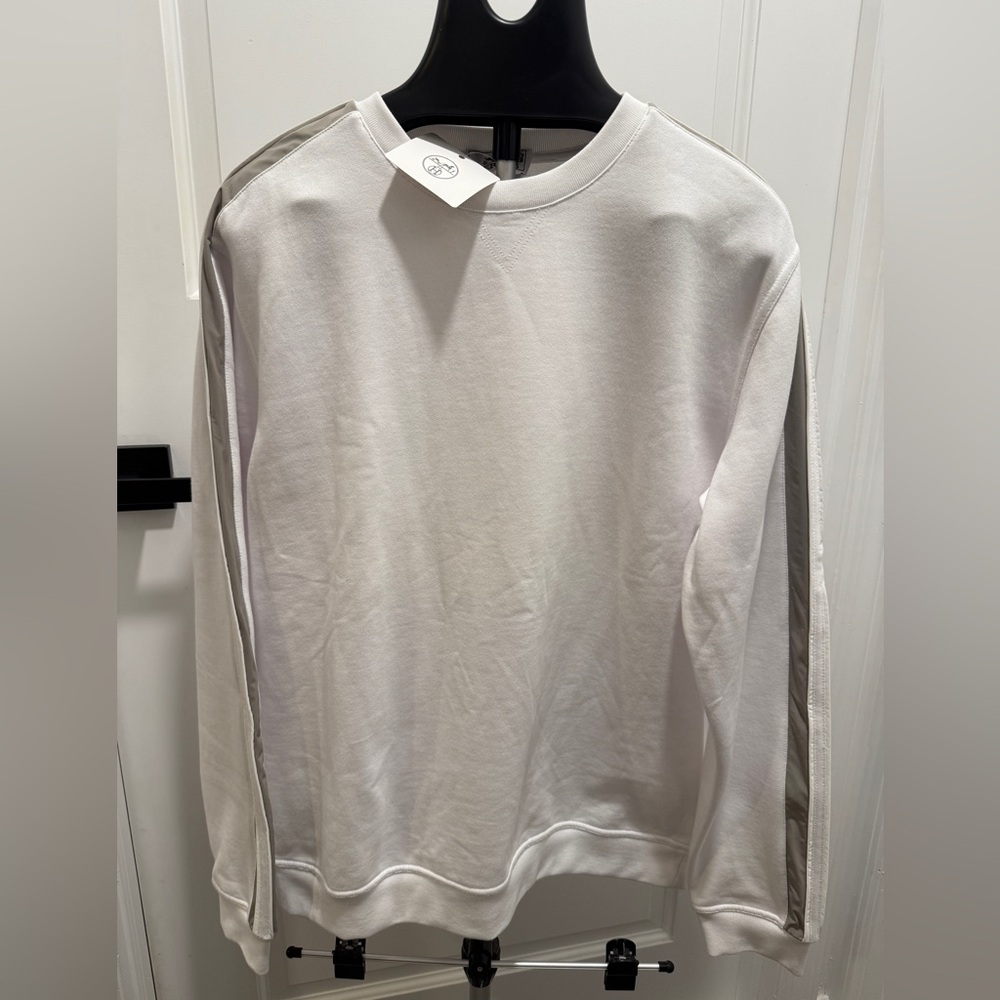 Hermes WHITE/GREY mens Run H crewneck sweatshirt - Picture 2 of 9